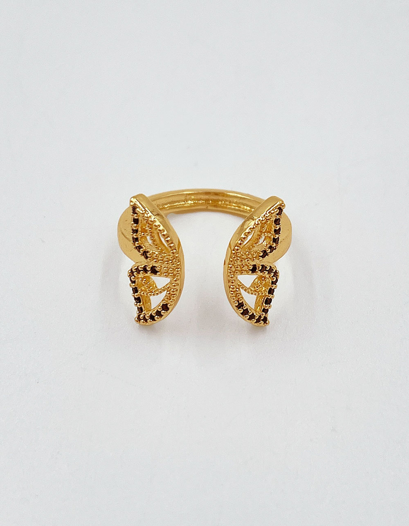 DO EVERYTHING IN LOVE 14K Gold Dipped Butterfly Ring image number 1