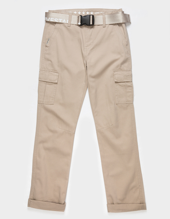 FIVESTAR GENERAL CO. Belted Crop Twill Girls Cargo Pants
