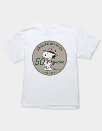 PEANUTS Beagle Scout Snoopy 50 Years Unisex Kids Tee