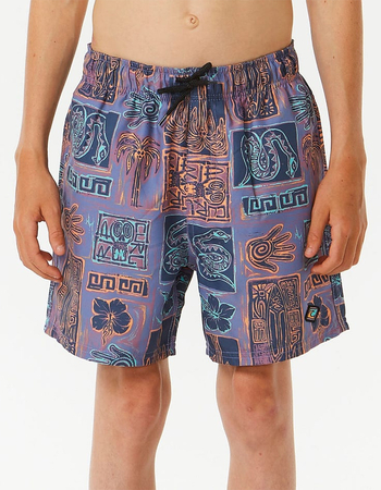 RIP CURL Lost Islands Tile Boys Swim Shorts Primary Image