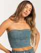RSQ Womens Denim Tube Top image number 1