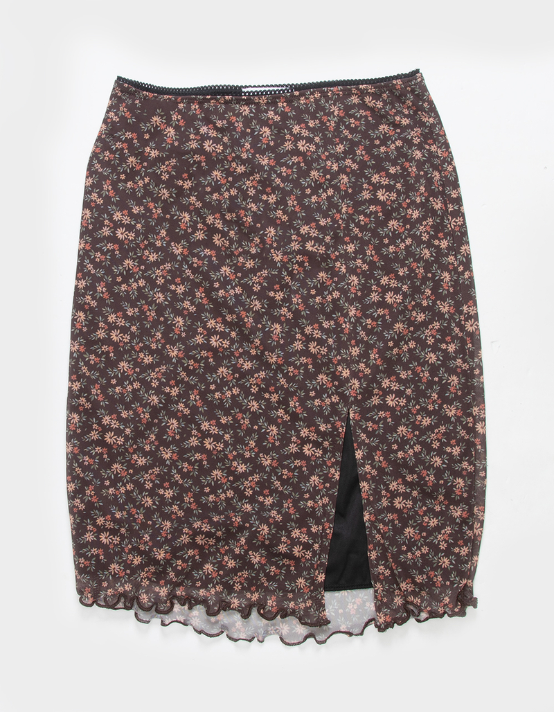 RSQ Girls Mesh Floral Midi Skirt image number 1