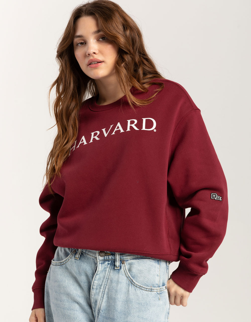 HYPE AND VICE Harvard University Womens Crewneck Sweatshirt image number 0