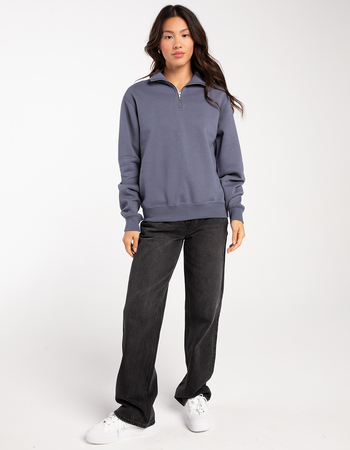 TILLYS Quarter Zip Womens Sweatshirt Alternative Image