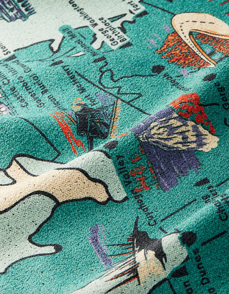 NOMADIX National Parks And Monuments Map Original Towel image number 1