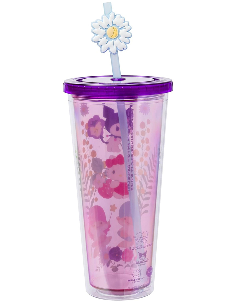 SANRIO 24 oz Hello Kitty & Friends Cold Cup with Lid and Topper Straw image number 2