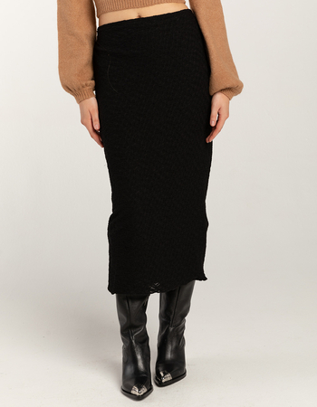 WEST OF MELROSE Textured Womens Midi Skirt