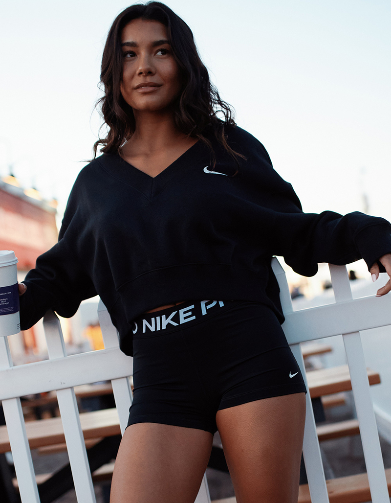 NIKE Sportswear Phoenix Fleece Womens Cropped V-Neck Sweatshirt image number 0