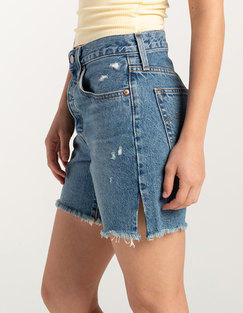 LEVI'S 501 Mid Thigh Womens Denim Shorts - Sure Time Flies image number 2