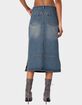 EDIKTED Lassy Washed Denim Midi Skirt image number 4