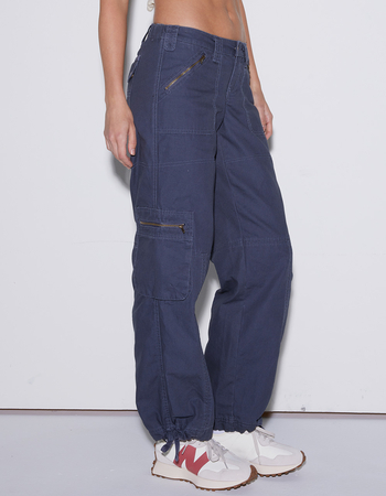 RSQ Womens Low Rise Overdye Cargo Zipper Pants Alternative Image
