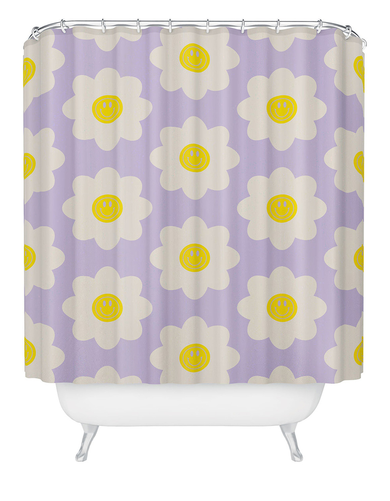 DENY DESIGNS MariaMaria Creative Retro Happy Flower Shower Curtain image number 0