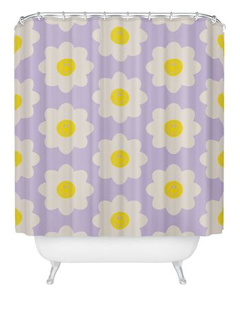 DENY DESIGNS MariaMaria Creative Retro Happy Flower Shower Curtain