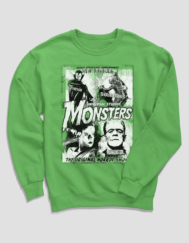 UNIVERSAL MONSTERS Vintage Horror Unisex Crewneck Sweatshirt image number 0