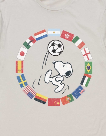 PEANUTS Soccer Snoopy Flags Unisex Tee