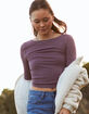 RSQ Womens Seamless Open Back Long Sleeve Tee image number 4