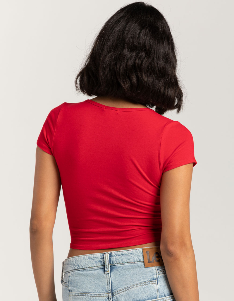 BOZZOLO Split Neck Womens Tee image number 3