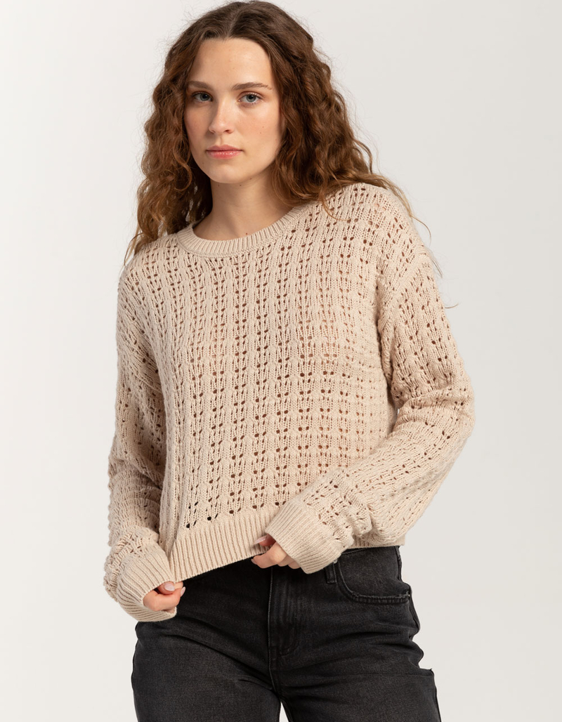 FULL TILT Open Weave Womens Sweater image number 0