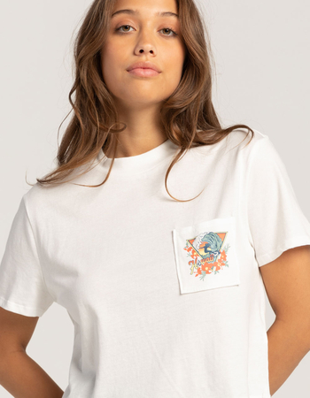 VOLCOM Day By The Beach Womens Crop Pocket Tee