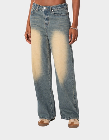 EDIKTED Braya Washed Low Rise Baggy Jeans