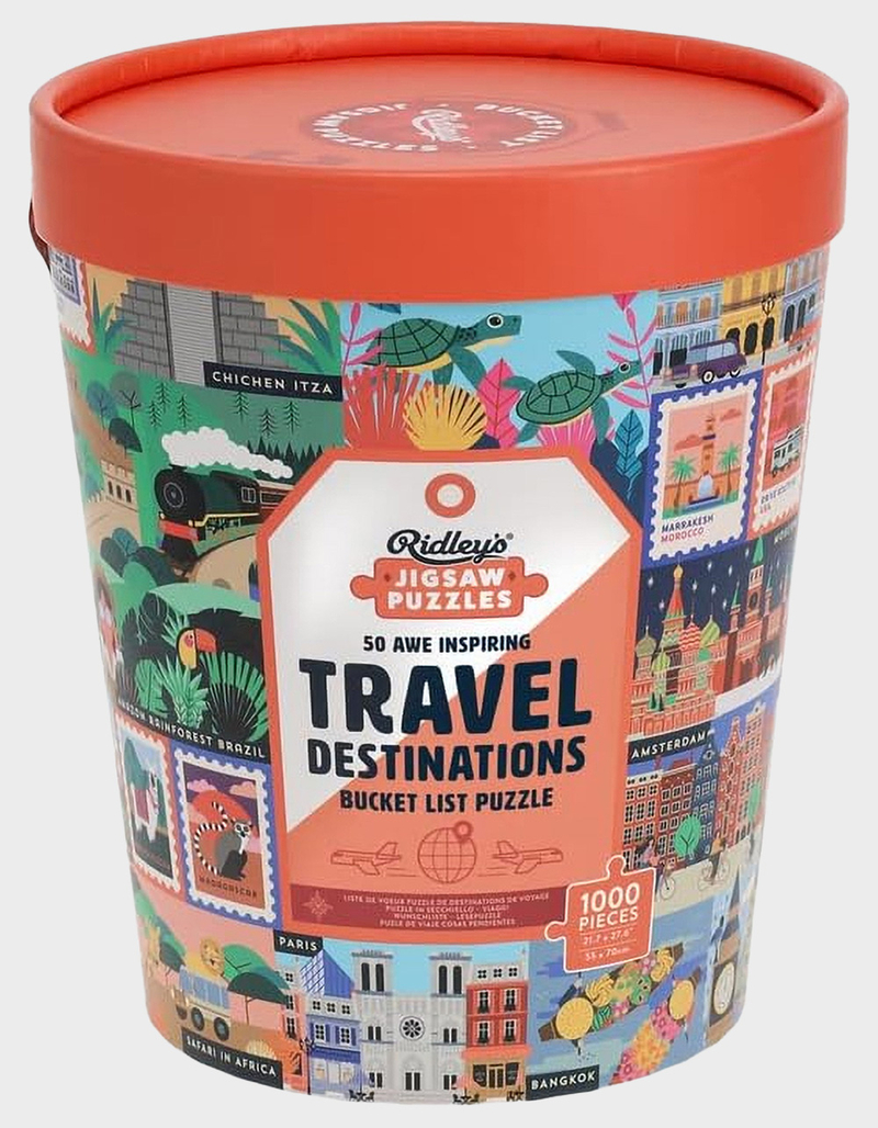 Ridley's 50 Awe-Inspiring Travel Destinations 1000 Piece Puzzle image number 0
