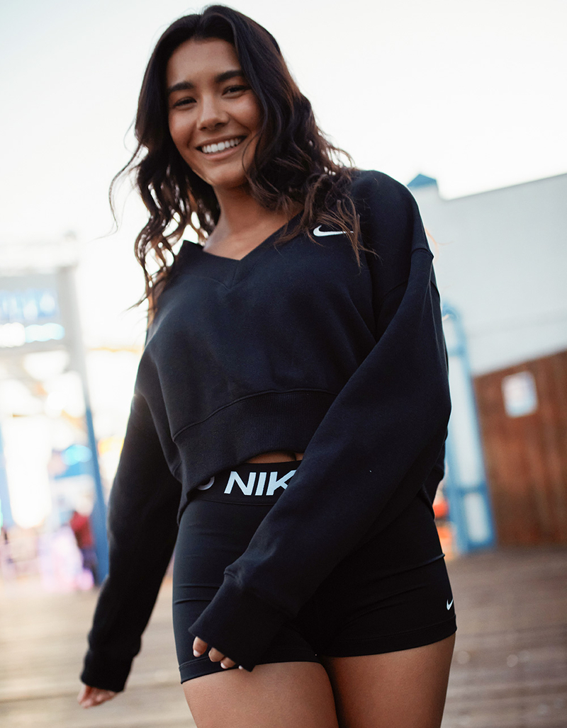 NIKE Sportswear Phoenix Fleece Womens Cropped V-Neck Sweatshirt image number 5