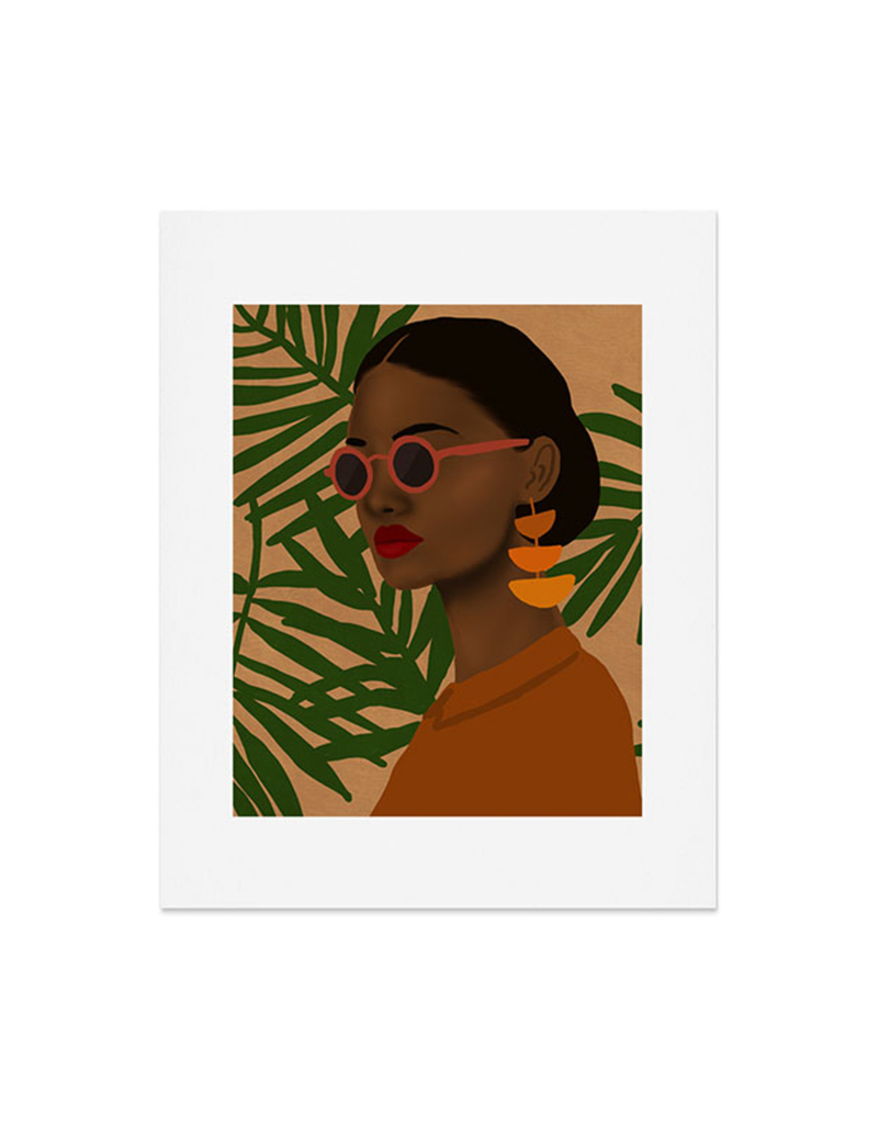 DENY DESIGNS Nawaalillustrations Girl in Shades 16" x 20" Poster image number 0
