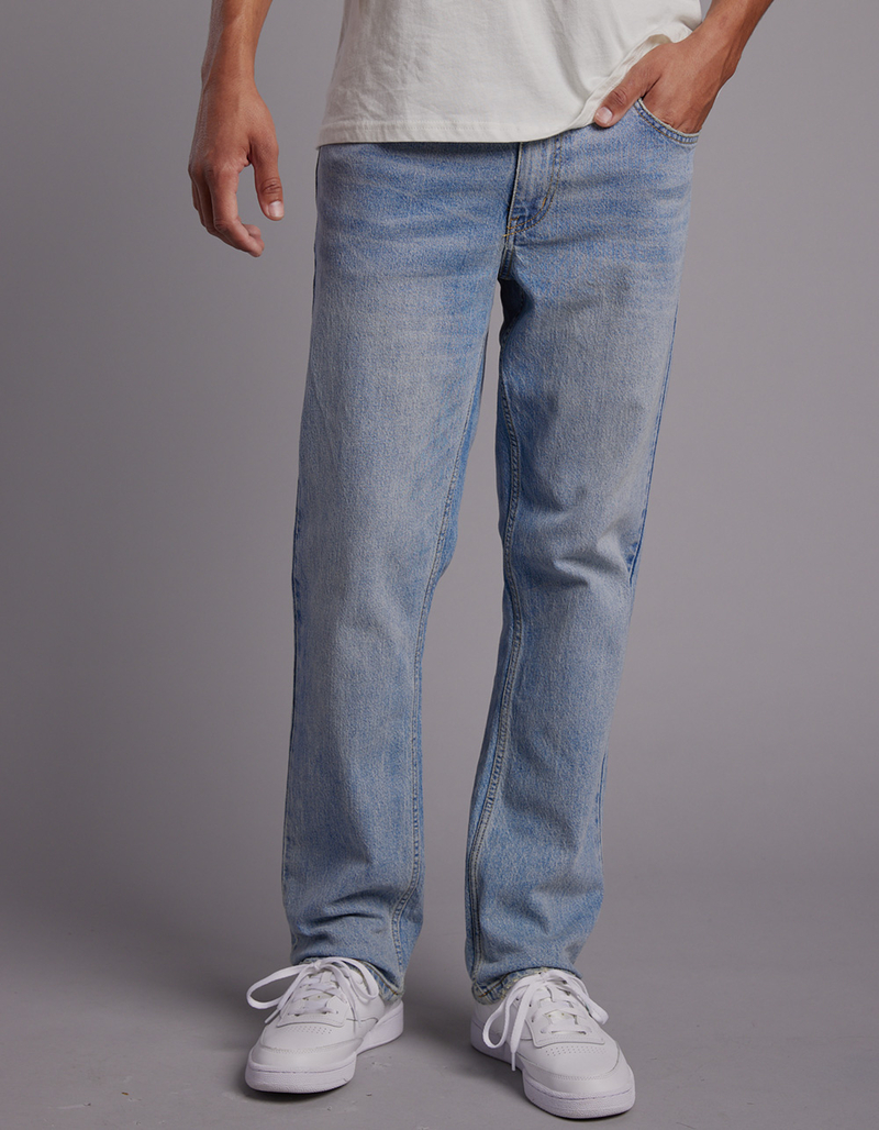 RSQ Mens Slim Straight Light Denim Jeans image number 1