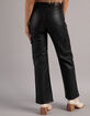 WEST OF MELROSE Faux Leather Womens Cargo Pants image number 4