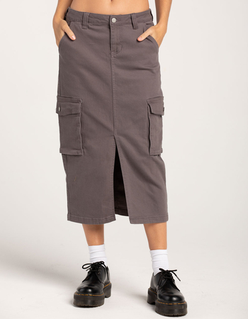 RSQ Womens Mid Rise Cargo Midi Skirt