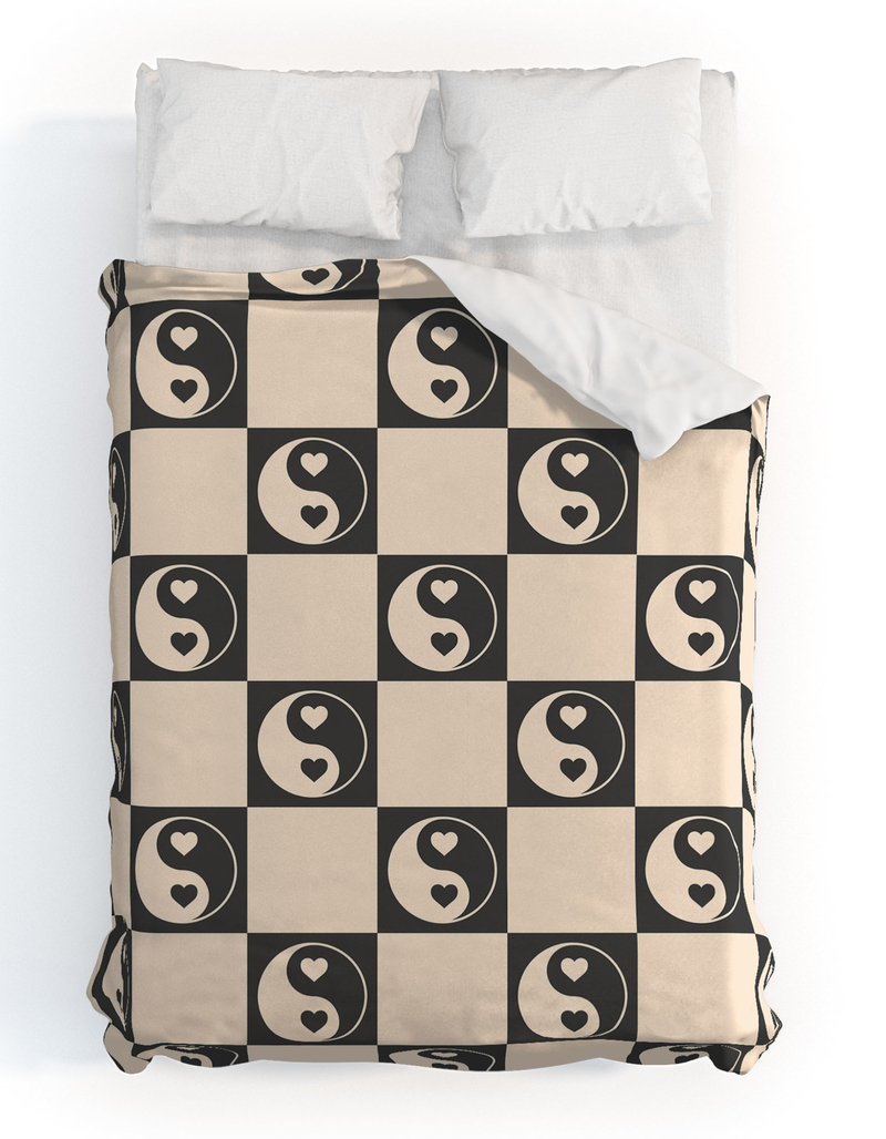 DENY DESIGNS Camila Yin Yang Queen Duvet Cover image number 0