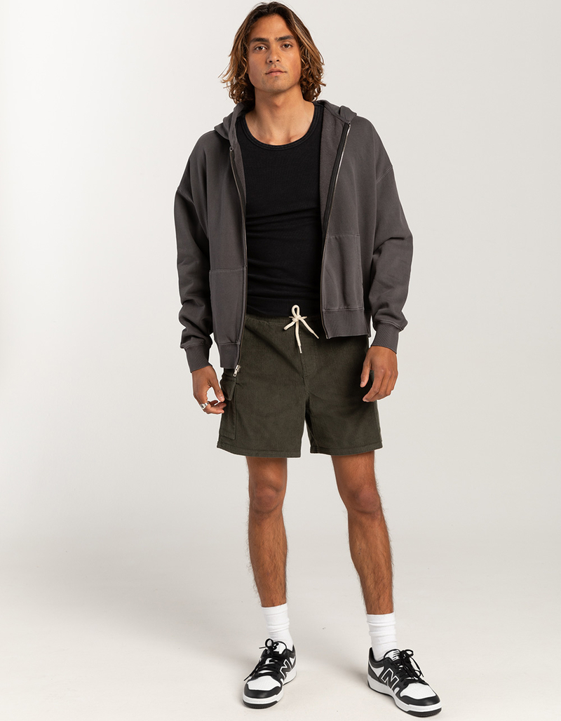 RSQ Mens Washed Oversized Zip-Up Hoodie image number 6