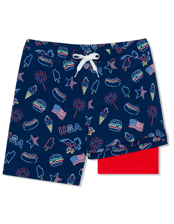 CHUBBIES Americana Boys 5.5" Swim Shorts