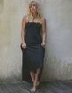 RHYTHM Classic Shirred Womens Midi Dress image number 4