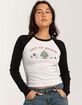 RSQ x Peanuts Holiday Womens Snoopy Snow Long Sleeve Raglan Tee image number 1