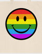SMILE Rainbow Stripes Tote Bag image number 2