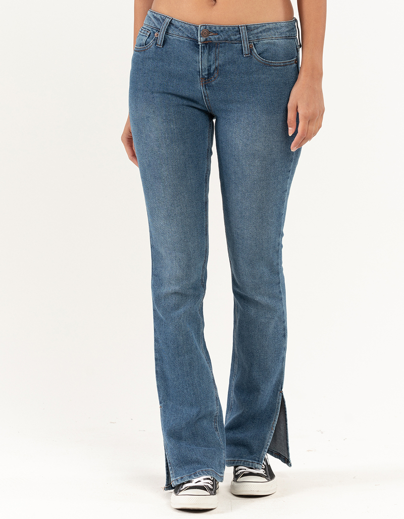 RSQ Womens Side Slit Flare Comfort Jeans image number 1