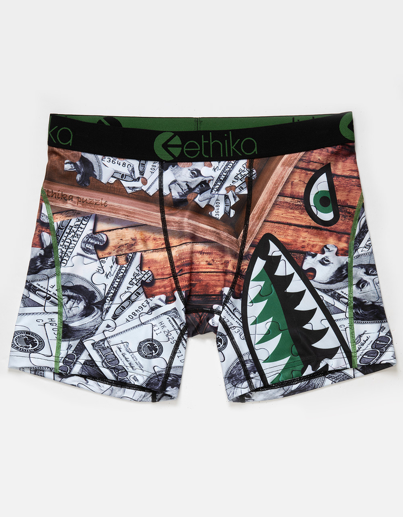 ETHIKA Bomber Puzzle Mens Mid Boxer Briefs image number 0