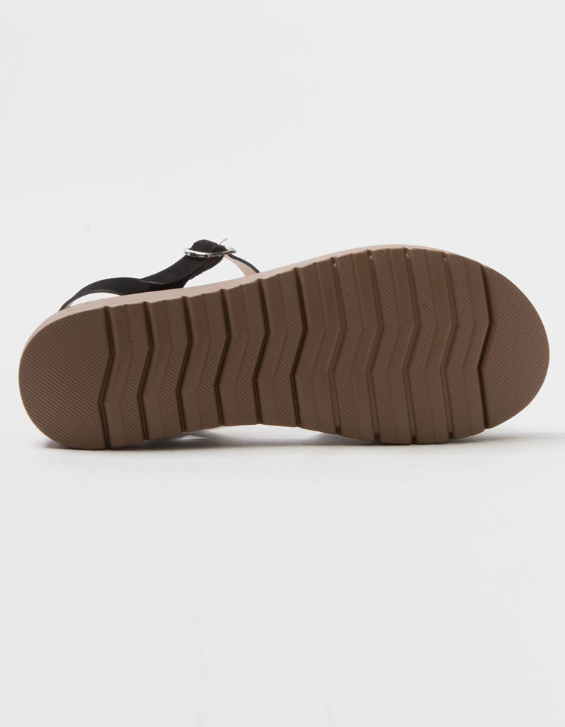 SODA Ankle Strap Womens Mini Flatform Sandals image number 2