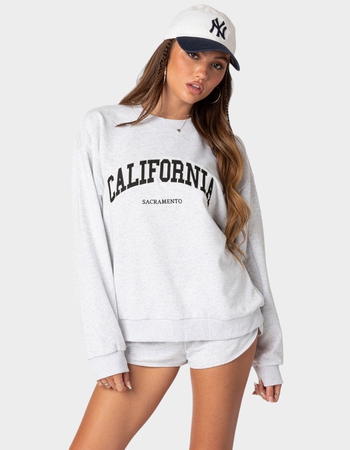 EDIKTED California Girl Oversized Crewneck Sweatshirt
