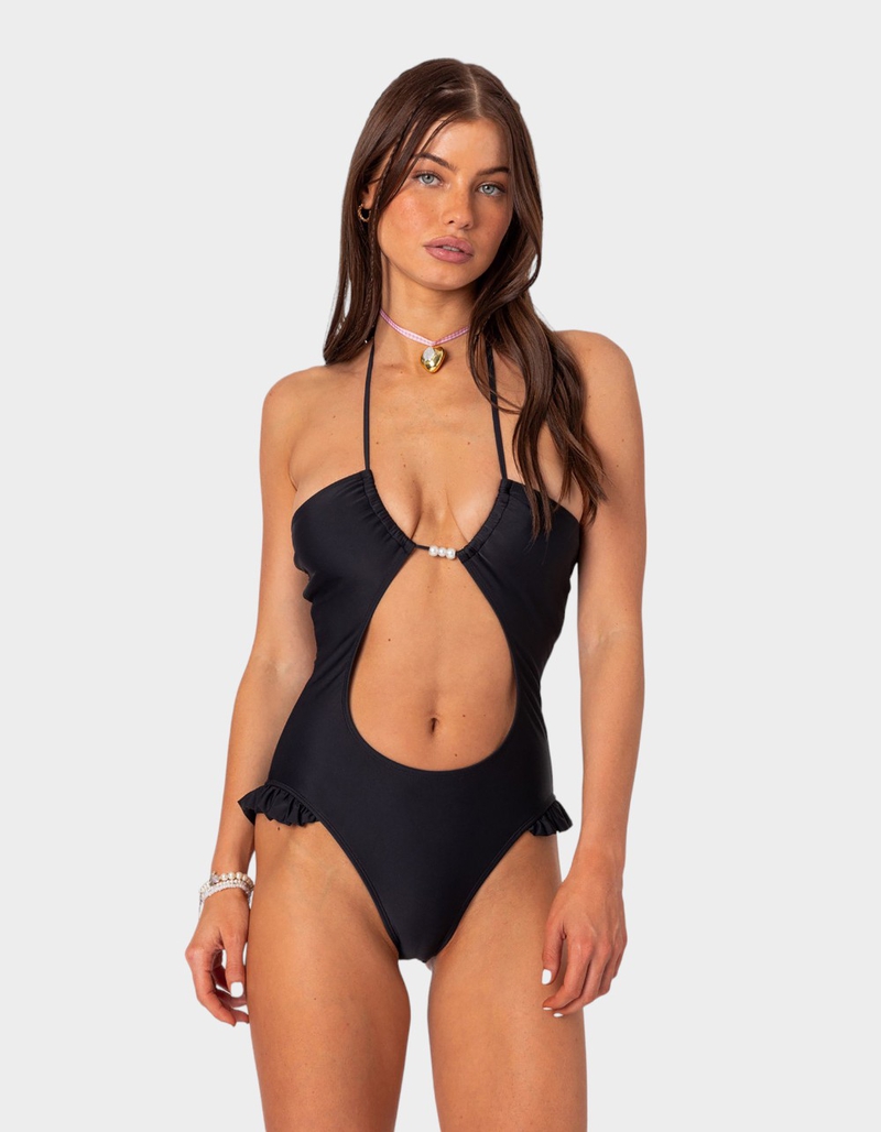 EDIKTED Nea Cut Out One Piece Swimsuit image number 0