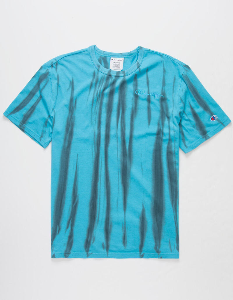 CHAMPION Script Embroidery Mens Tie Dye T-Shirt image number 0