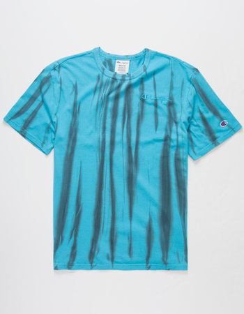 CHAMPION Script Embroidery Mens Tie Dye T-Shirt