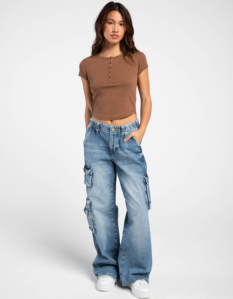 BDG Urban Outfitters Y2K Cyber Womens Denim Cargo Pants image number 0