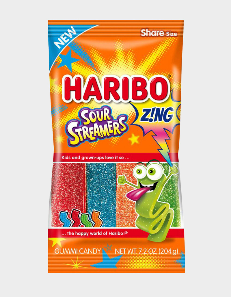 HARIBO Z!NG Sour Streamers Chewy Candy - 4.5 oz image number 0