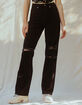DAISY STREET Womens Wide Leg Ripped Jeans image number 2