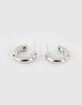 DO EVERYTHING IN LOVE White Gold Dipped Huggie Hoop Earrings image number 2