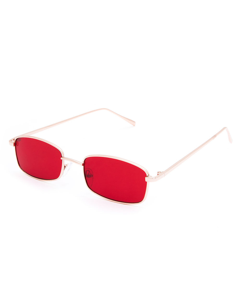 FULL TILT Breezy Red Square Sunglasses image number 0