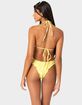 EDIKTED Golden Ruffle Edge Triangle Bikini Top image number 5