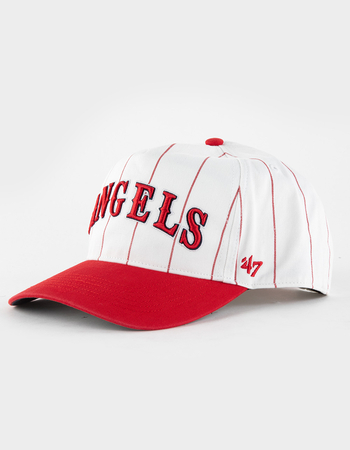 47 BRAND Los Angeles Angels Cooperstown Double Header Pinstripe ’47 Hitch Snapback Hat